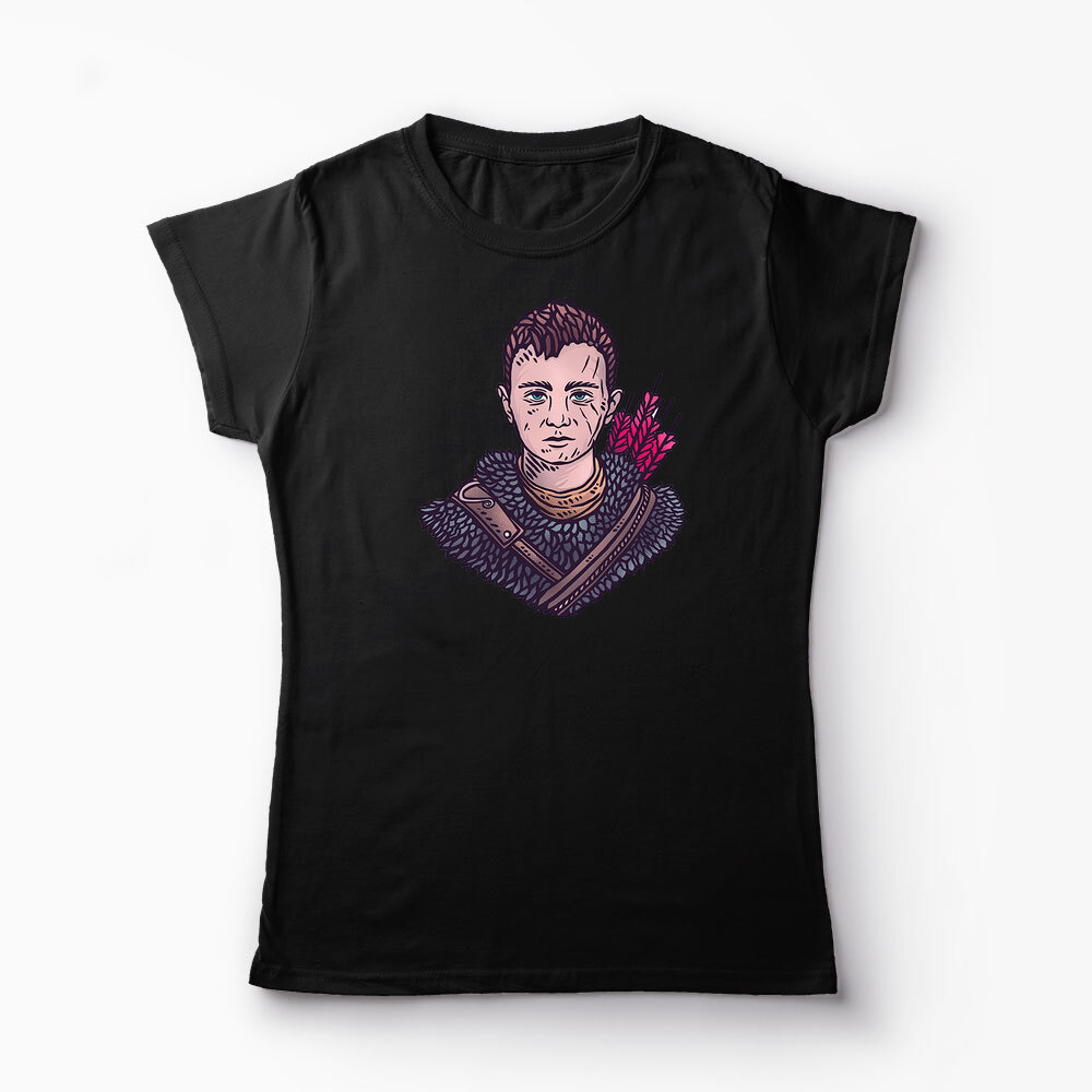 Tricou Personalizat God Of War Atreus - Femei-Negru