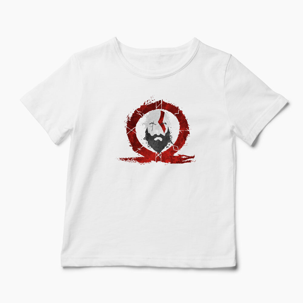 Tricou Personalizat God Of War Kratos Logo - Copii-Alb