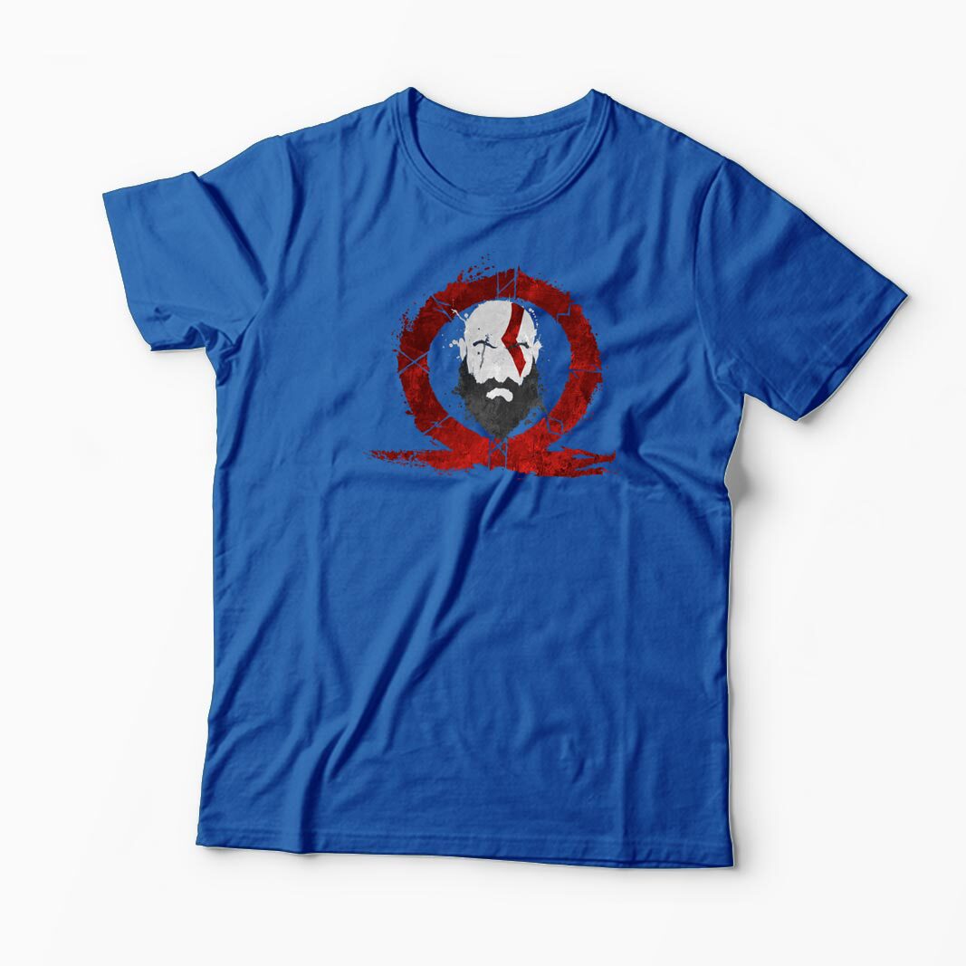 Tricou Personalizat God Of War Kratos Logo - Bărbați-Albastru Regal