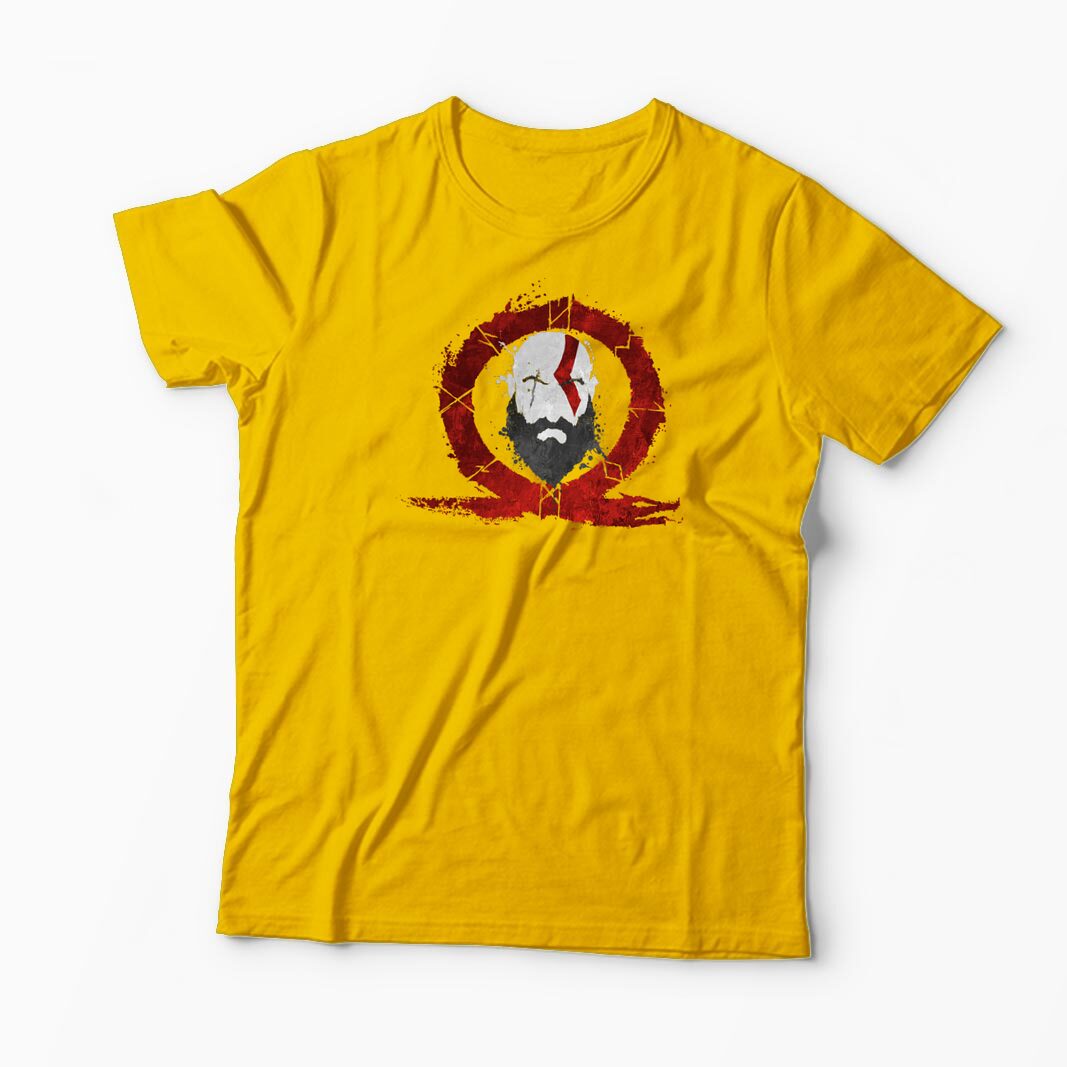 Tricou Personalizat God Of War Kratos Logo - Bărbați-Galben