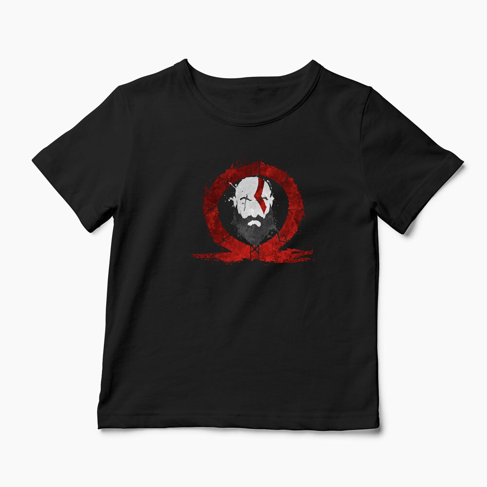 Tricou Personalizat God Of War Kratos Logo - Copii-Negru