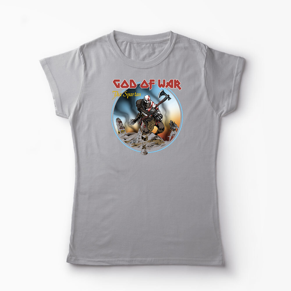 Tricou Personalizat God Of War The Spartan - Femei-Gri