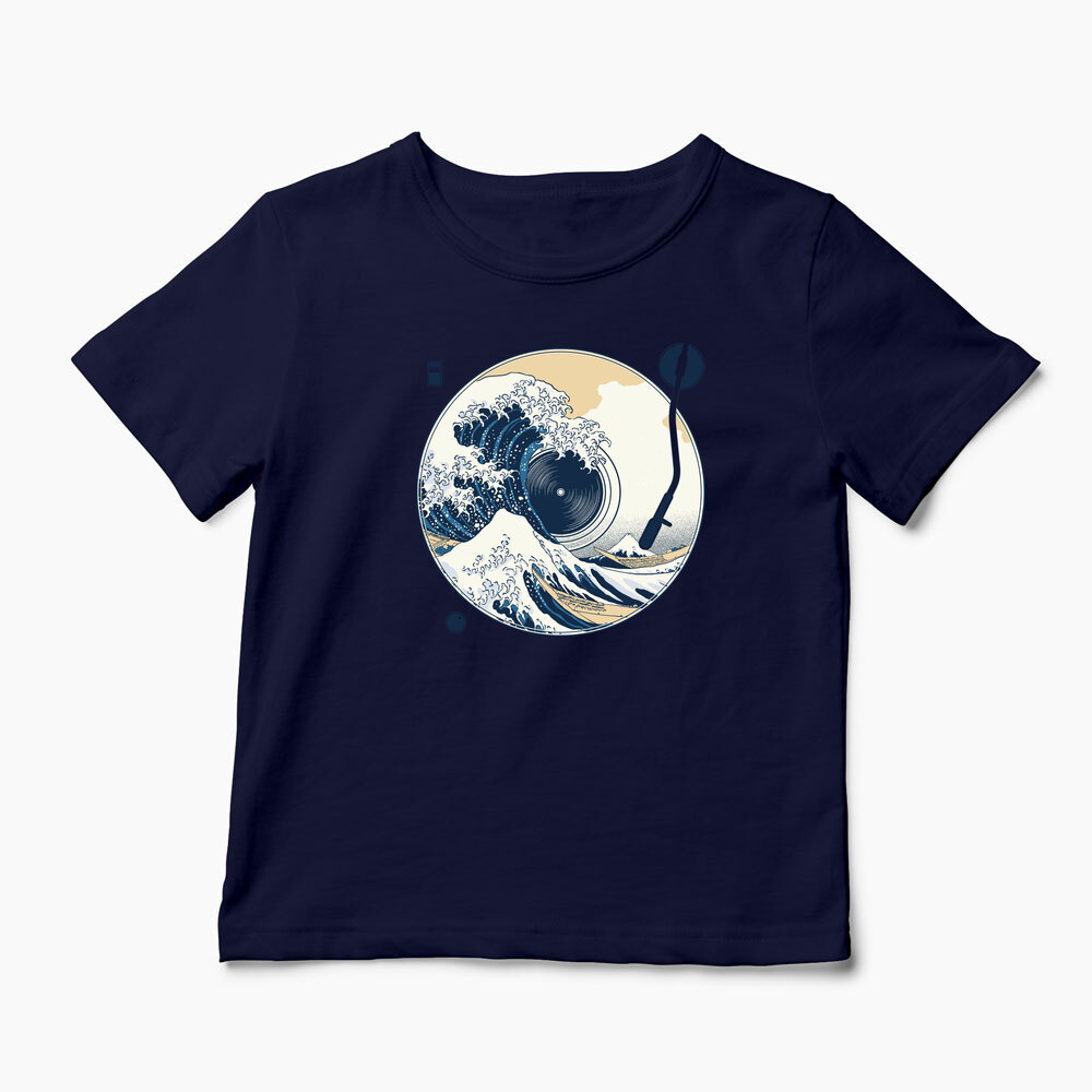 Tricou Personalizat Great Wave Sound - Sunetul Marelui Val - Copii-Bleumarin