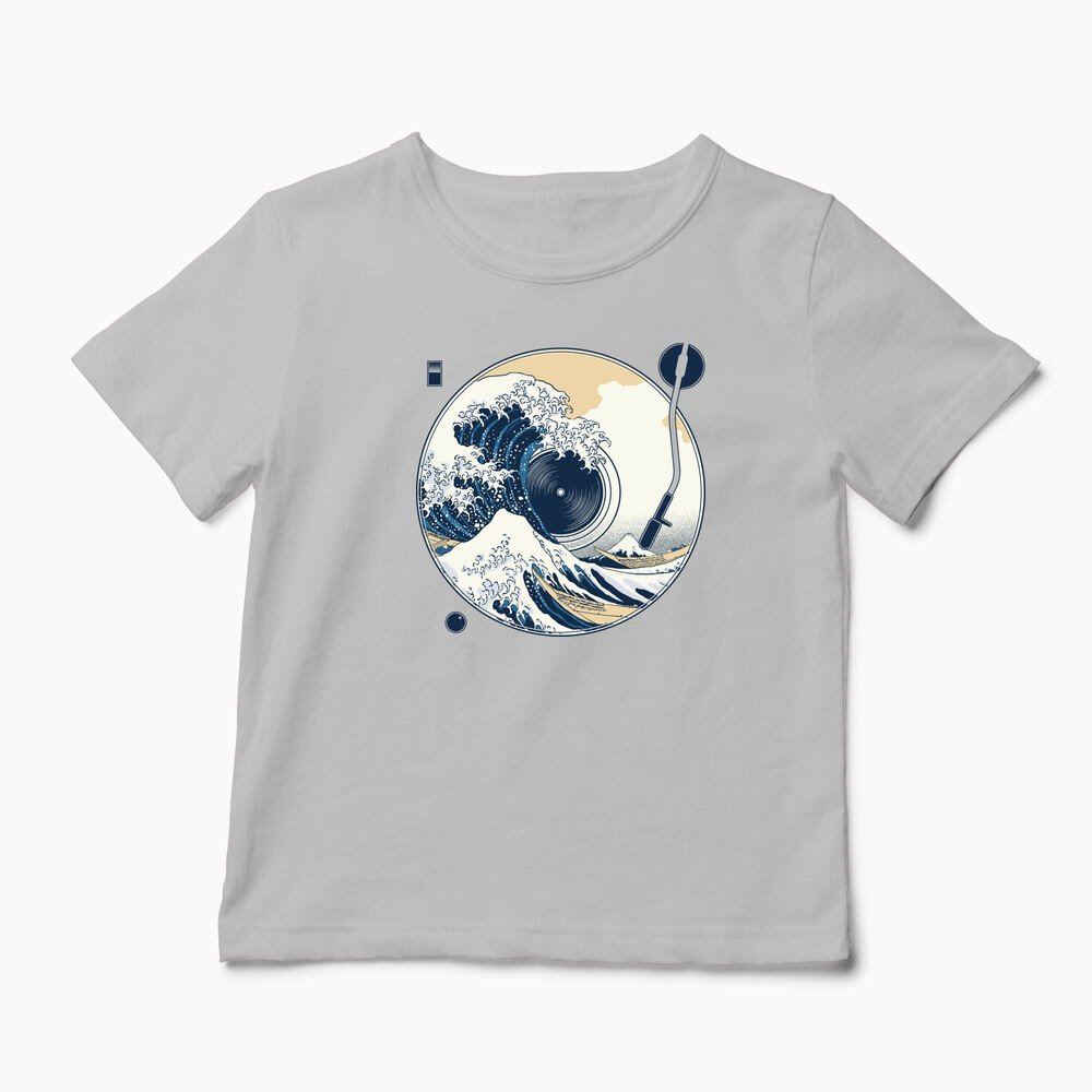 Tricou Personalizat Great Wave Sound - Sunetul Marelui Val - Copii-Gri
