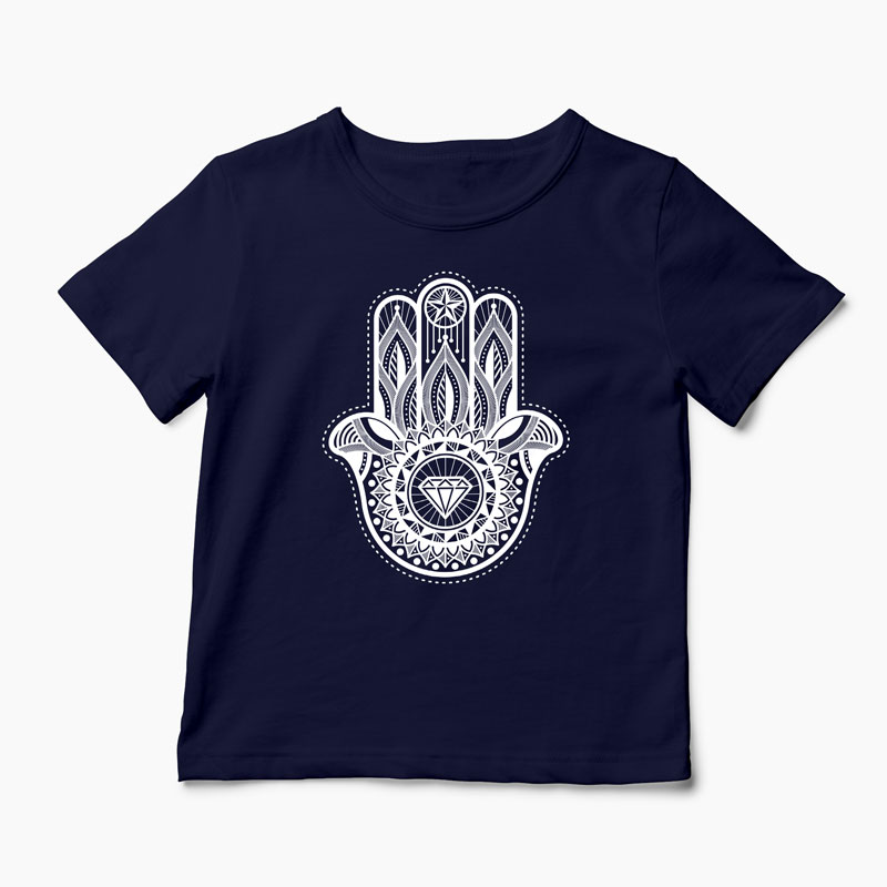 Tricou Personalizat Hamsa Hand - Copii-Bleumarin