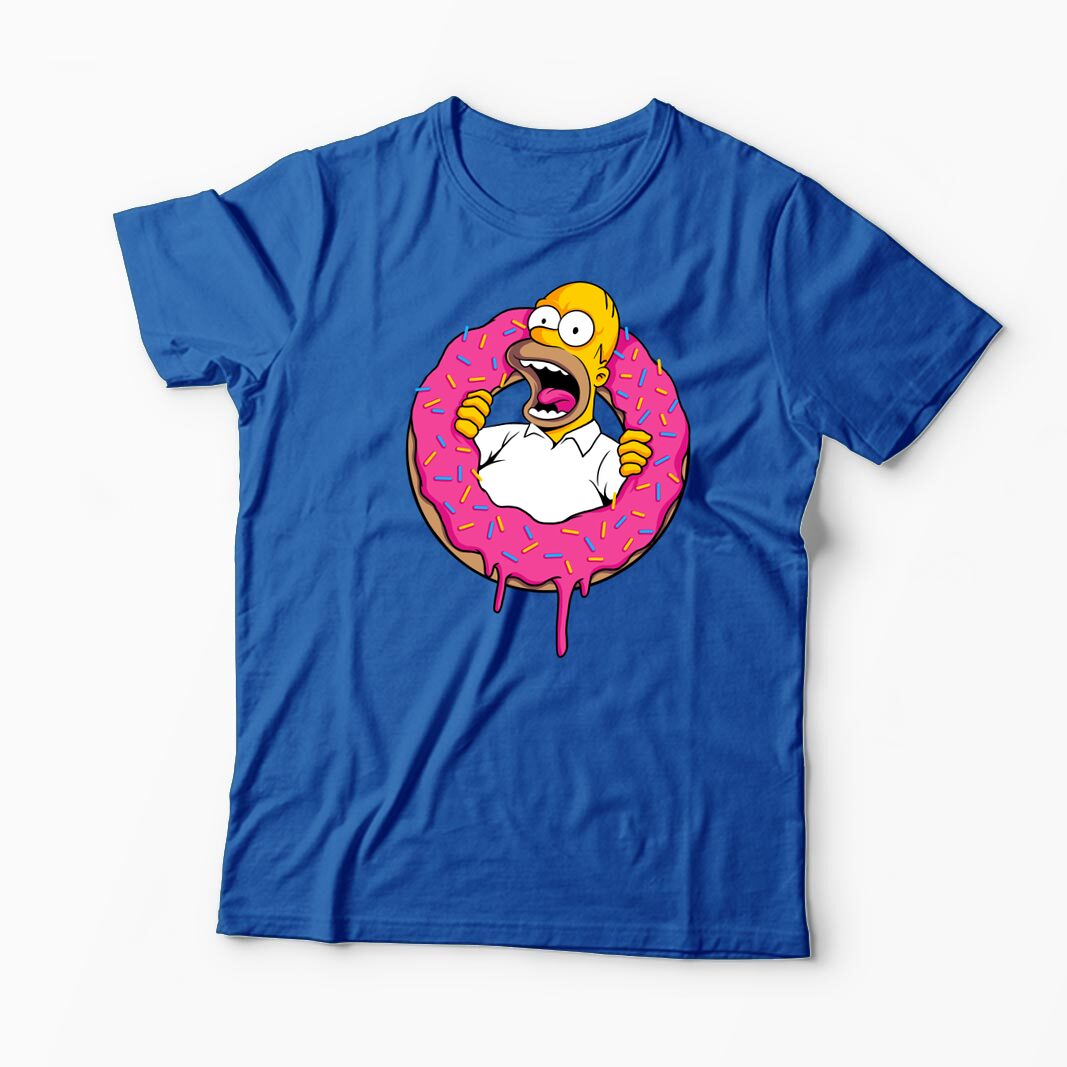 Tricou Personalizat Homer Simpson Sweet Cream - Bărbați-Albastru Regal