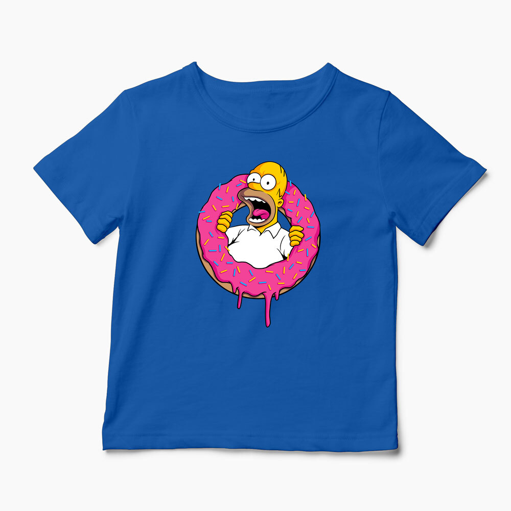 Tricou Personalizat Homer Simpson Sweet Cream - Copii-Albastru Regal