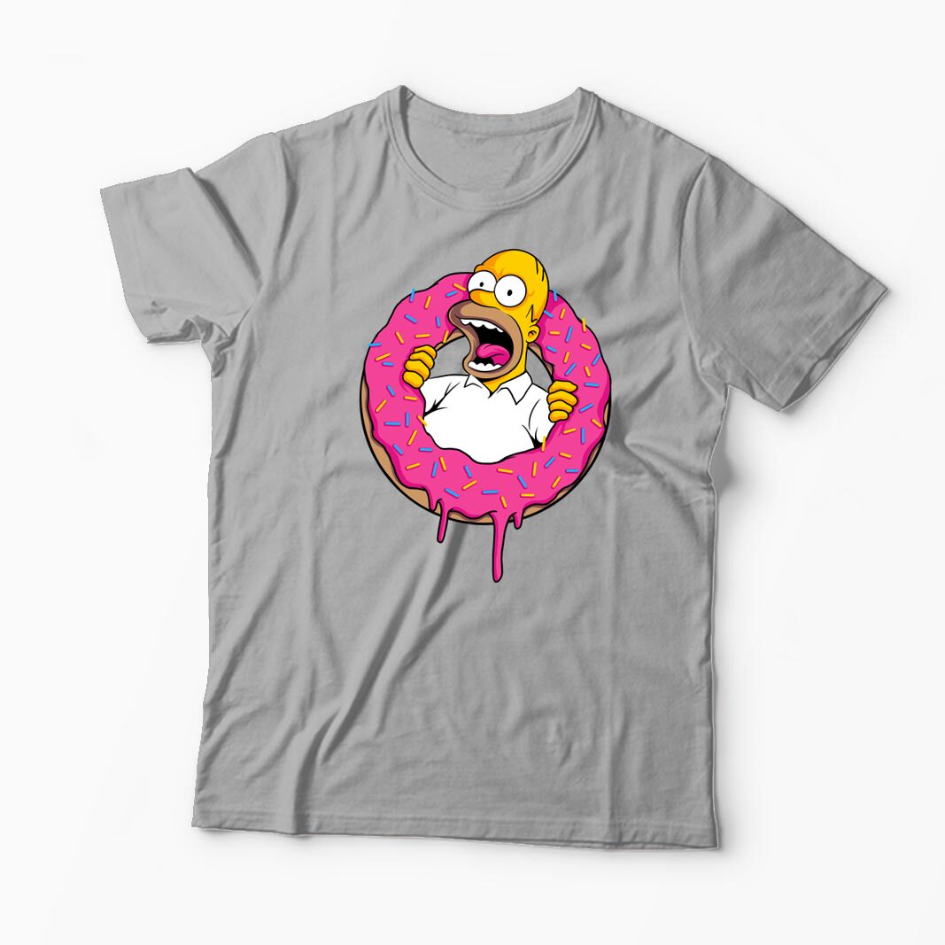 Tricou Personalizat Homer Simpson Sweet Cream - Bărbați-Gri