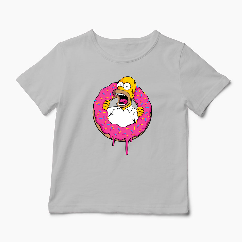 Tricou Personalizat Homer Simpson Sweet Cream - Copii-Gri
