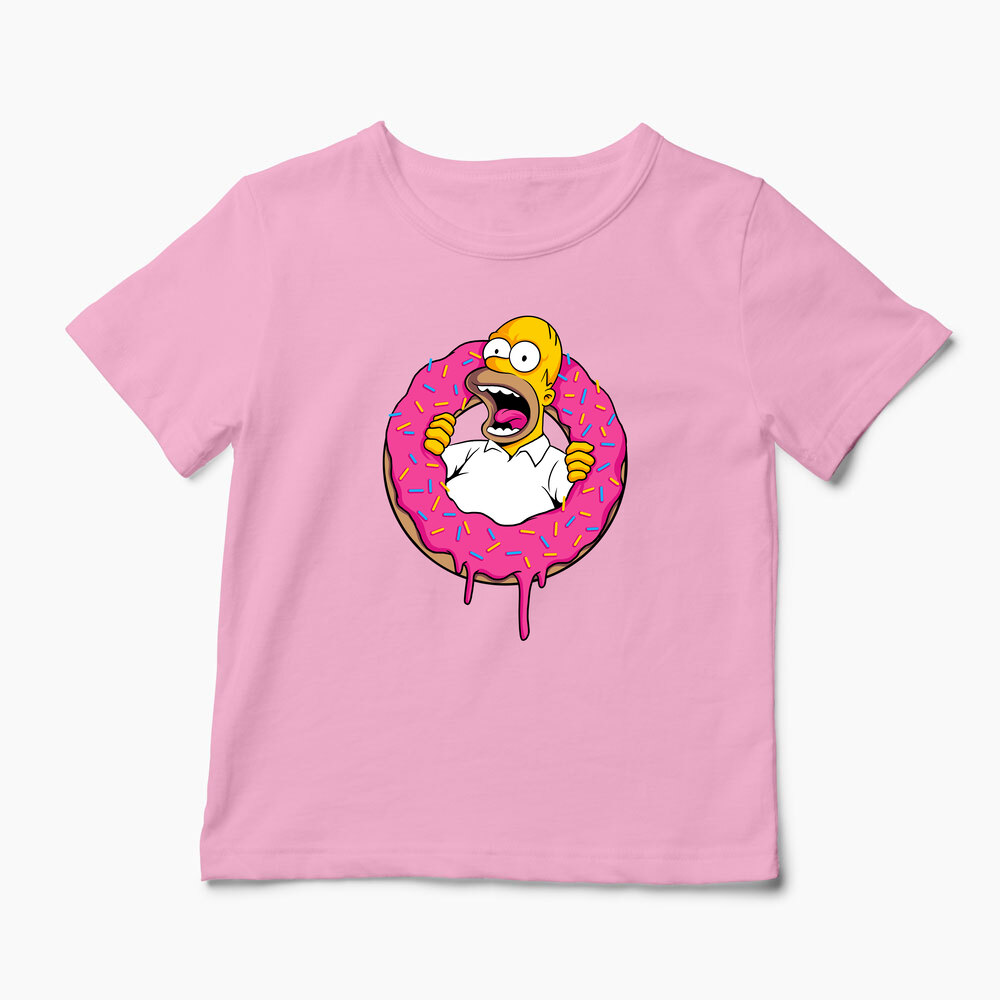 Tricou Personalizat Homer Simpson Sweet Cream - Copii-Roz