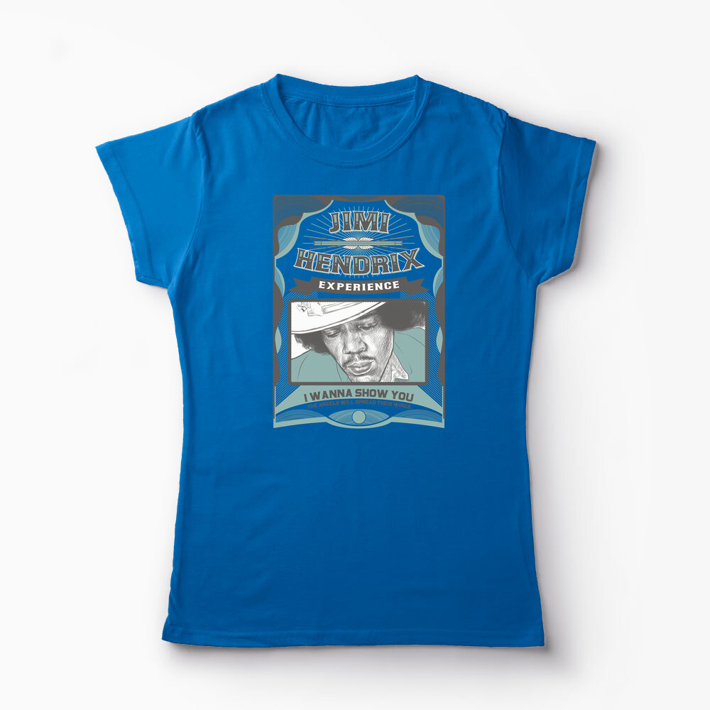 Tricou Personalizat Jimi Hendrix Experience - Femei-Albastru Regal