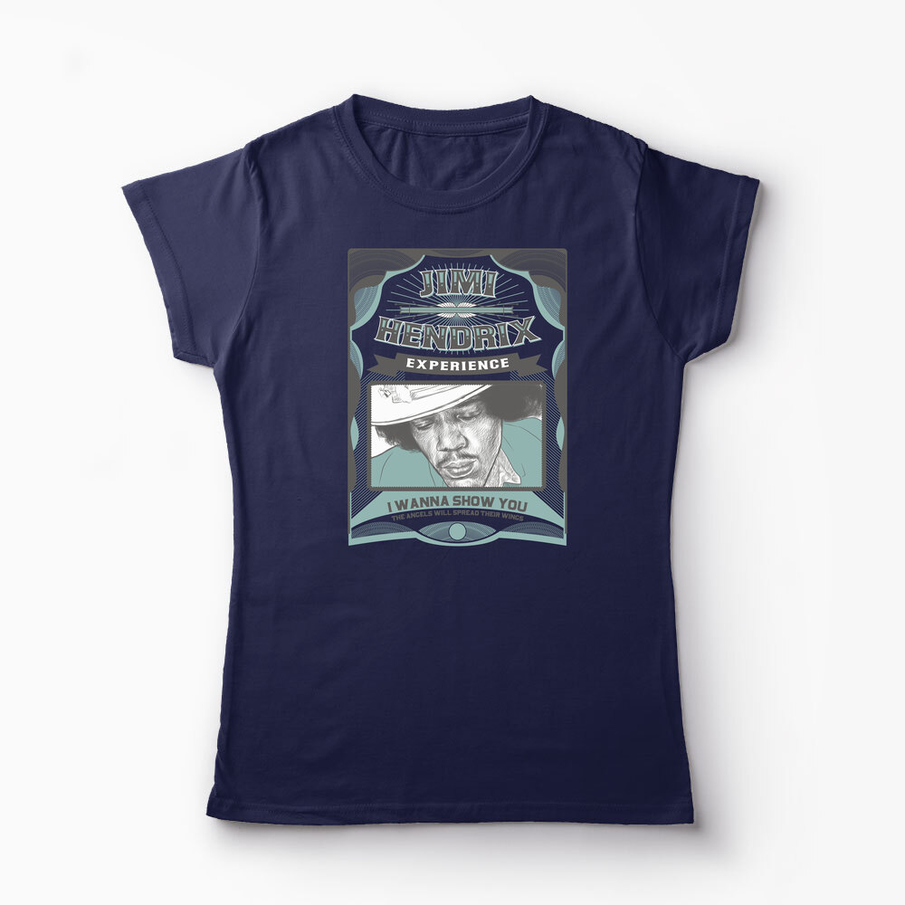 Tricou Personalizat Jimi Hendrix Experience - Femei-Bleumarin