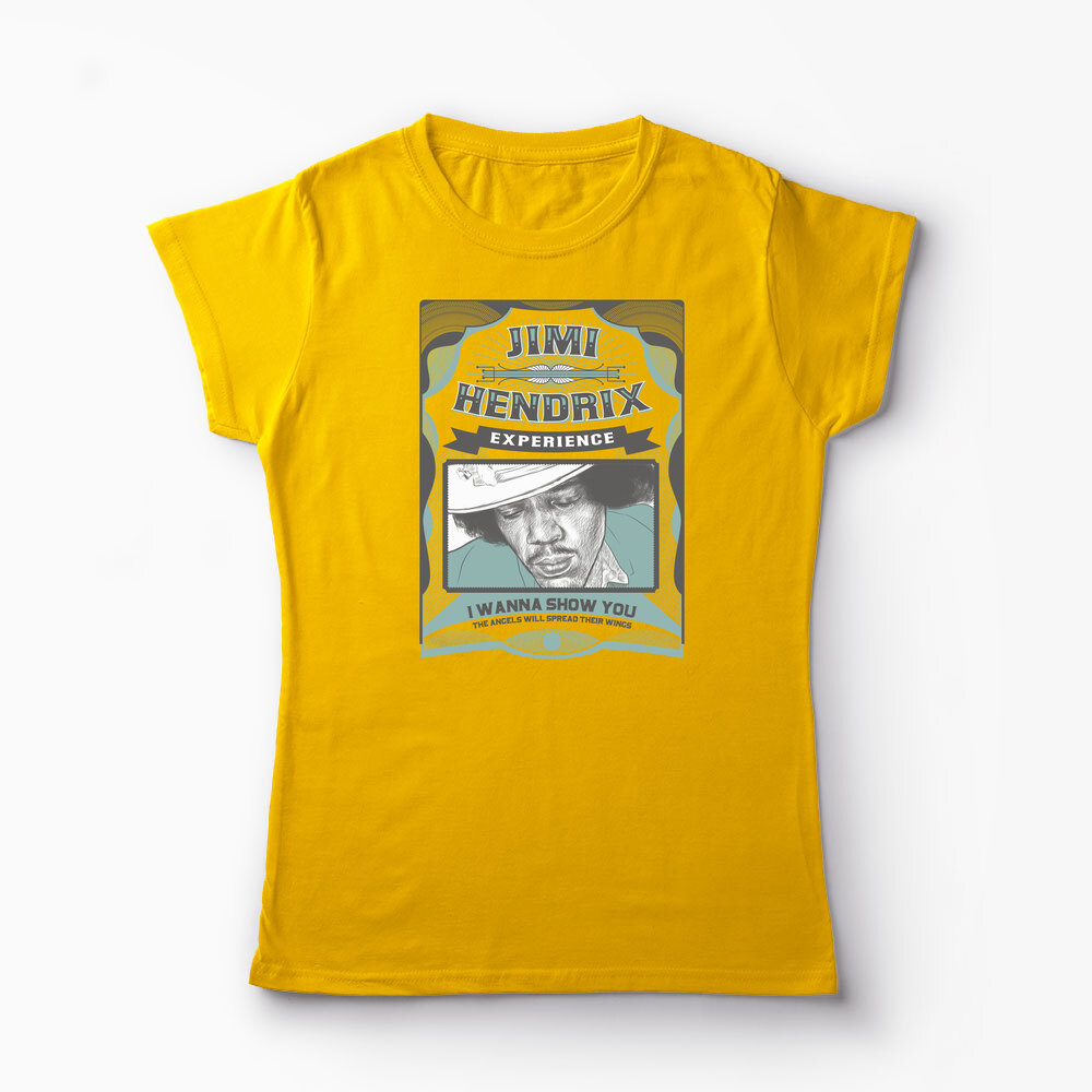 Tricou Personalizat Jimi Hendrix Experience - Femei-Galben