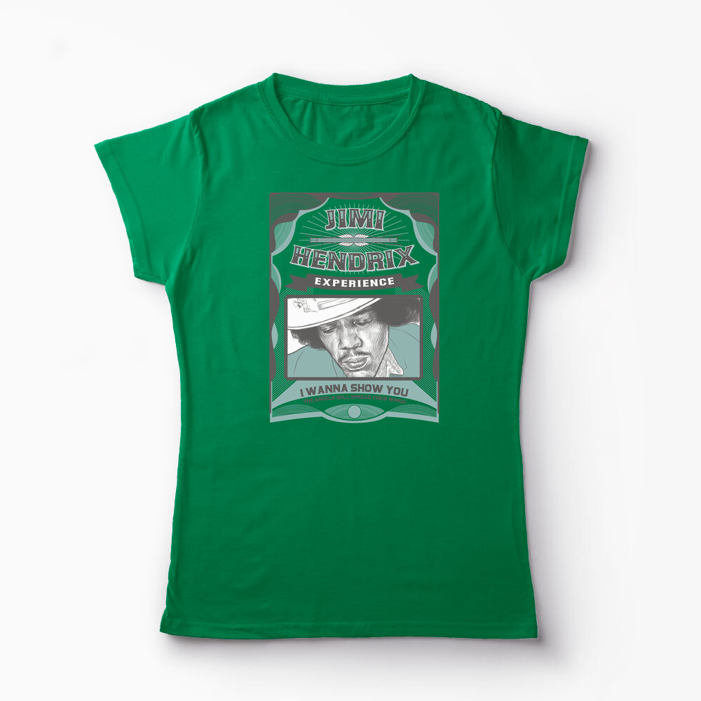 Tricou Personalizat Jimi Hendrix Experience - Femei-Verde
