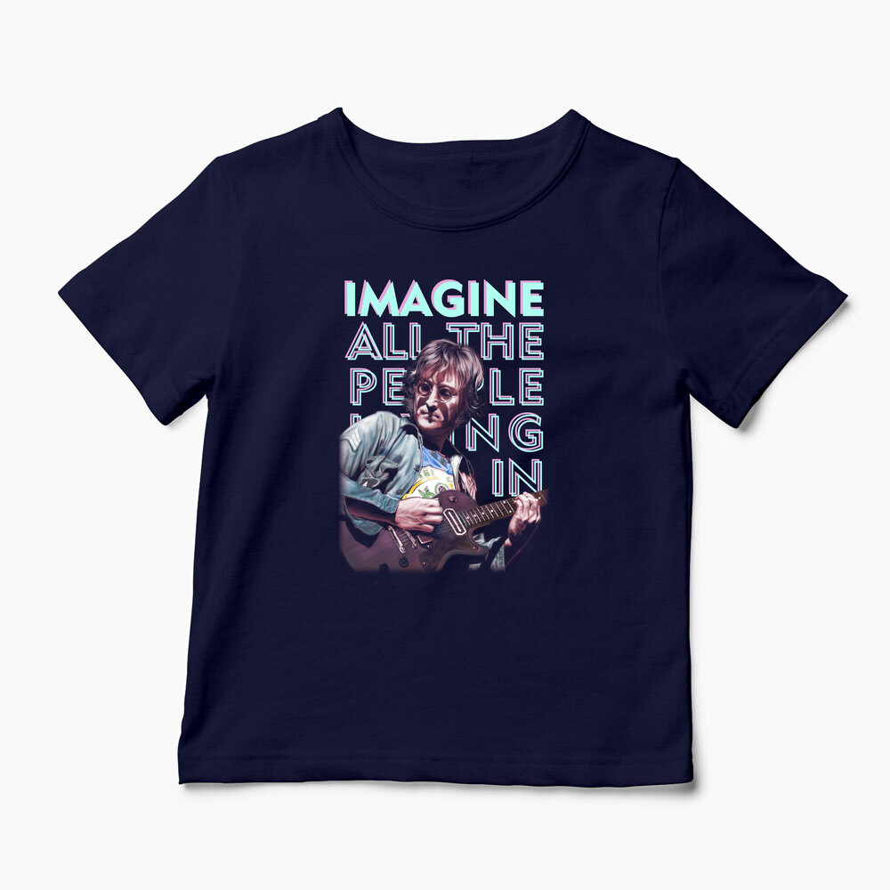 Tricou Personalizat John Lennon Imagine - Copii-Bleumarin