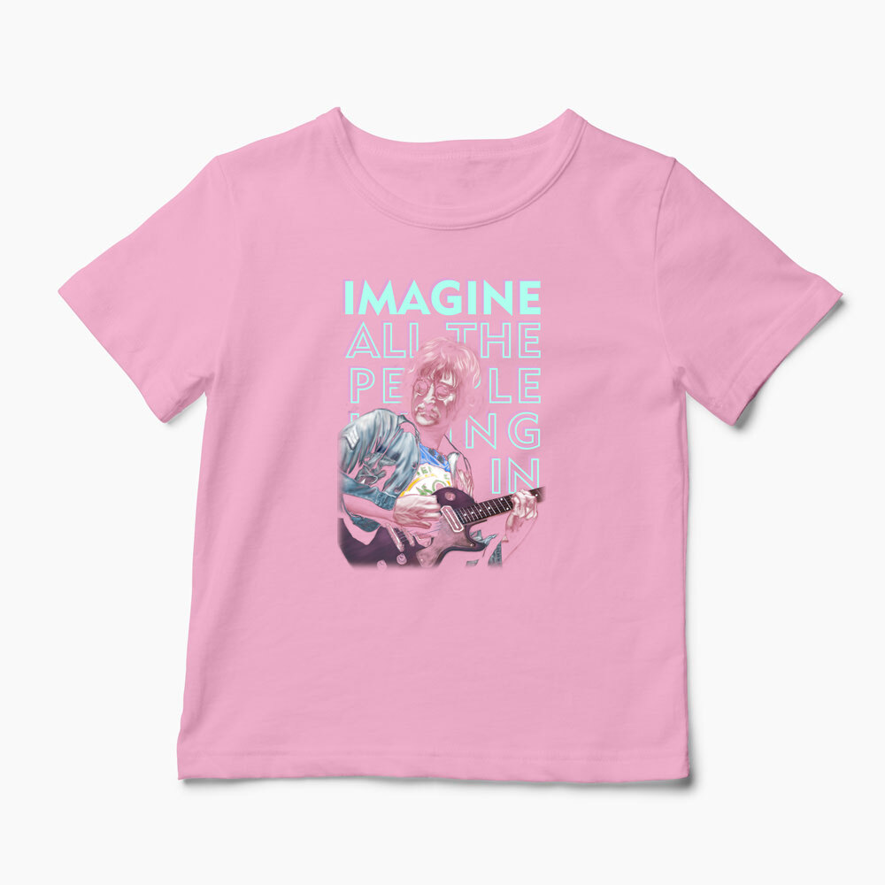 Tricou Personalizat John Lennon Imagine - Copii-Roz