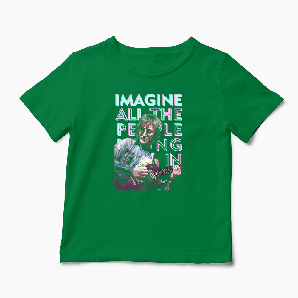Tricou Personalizat John Lennon Imagine - Copii-Verde