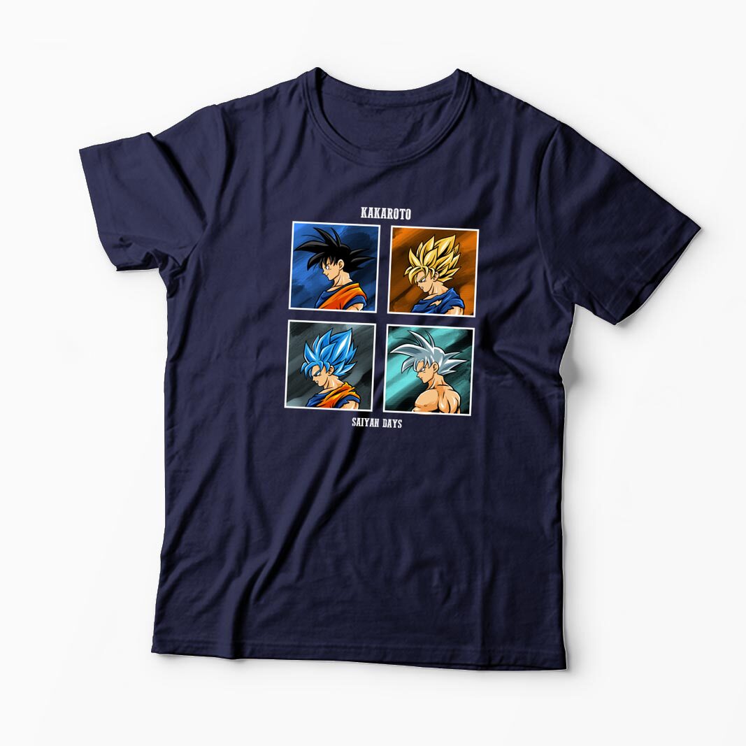 Tricou Personalizat Kakarot Saiyan Dragon Ball Z - Bărbați-Bleumarin