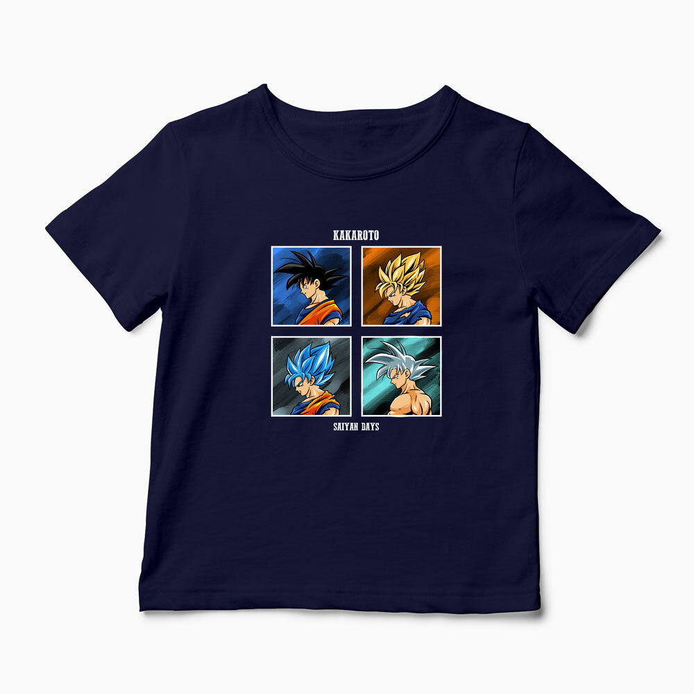 Tricou Personalizat Kakarot Saiyan Dragon Ball Z - Copii-Bleumarin
