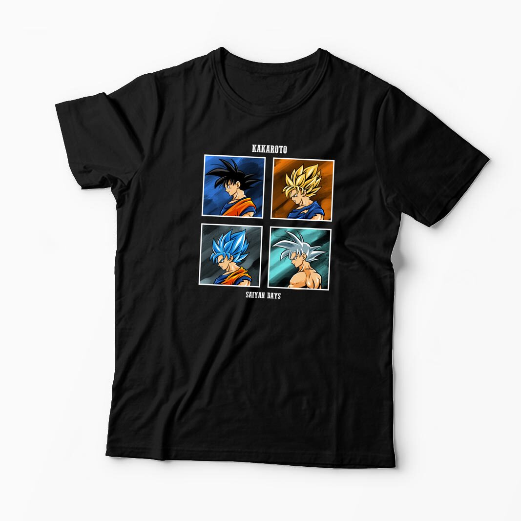 Tricou Personalizat Kakarot Saiyan Dragon Ball Z - Bărbați-Negru