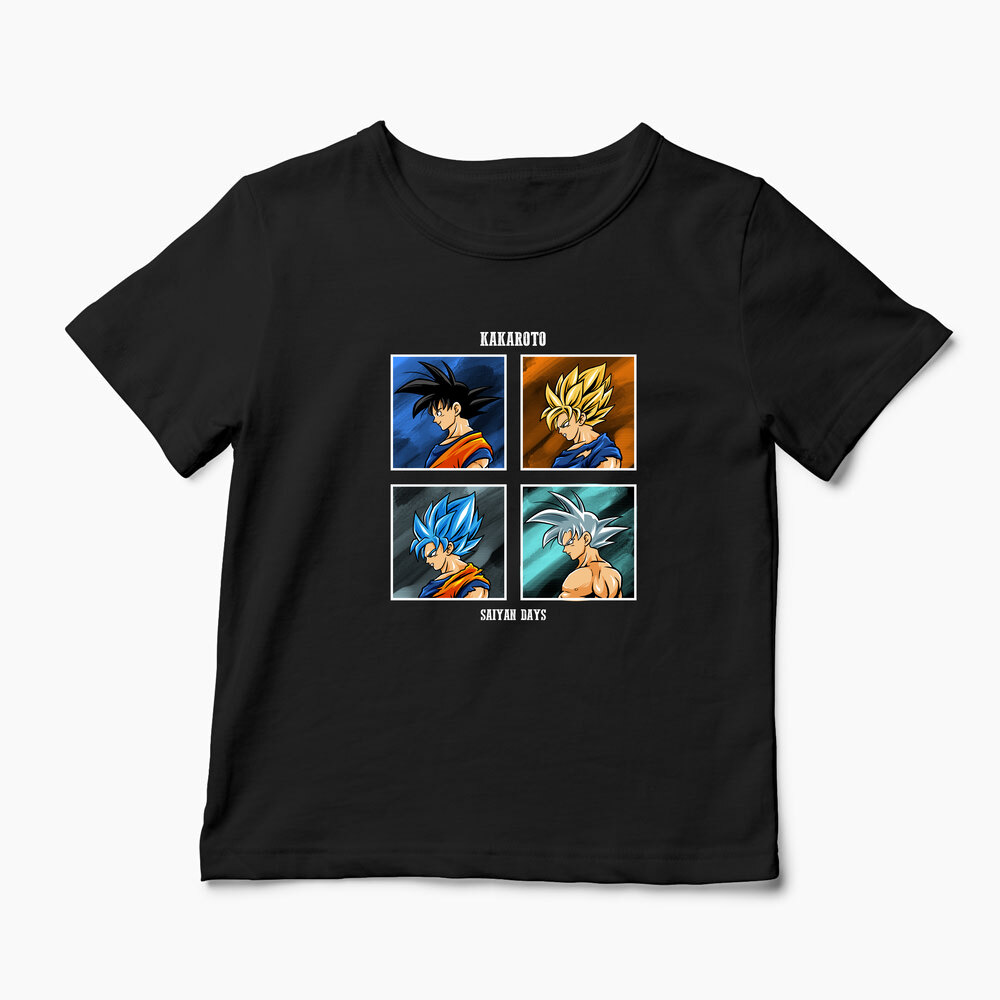 Tricou Personalizat Kakarot Saiyan Dragon Ball Z - Copii-Negru