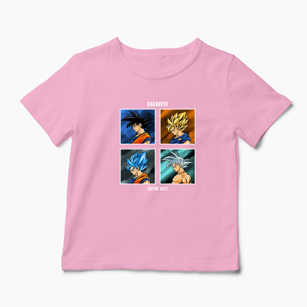 Tricou Personalizat Kakarot Saiyan Dragon Ball Z - Copii-Roz