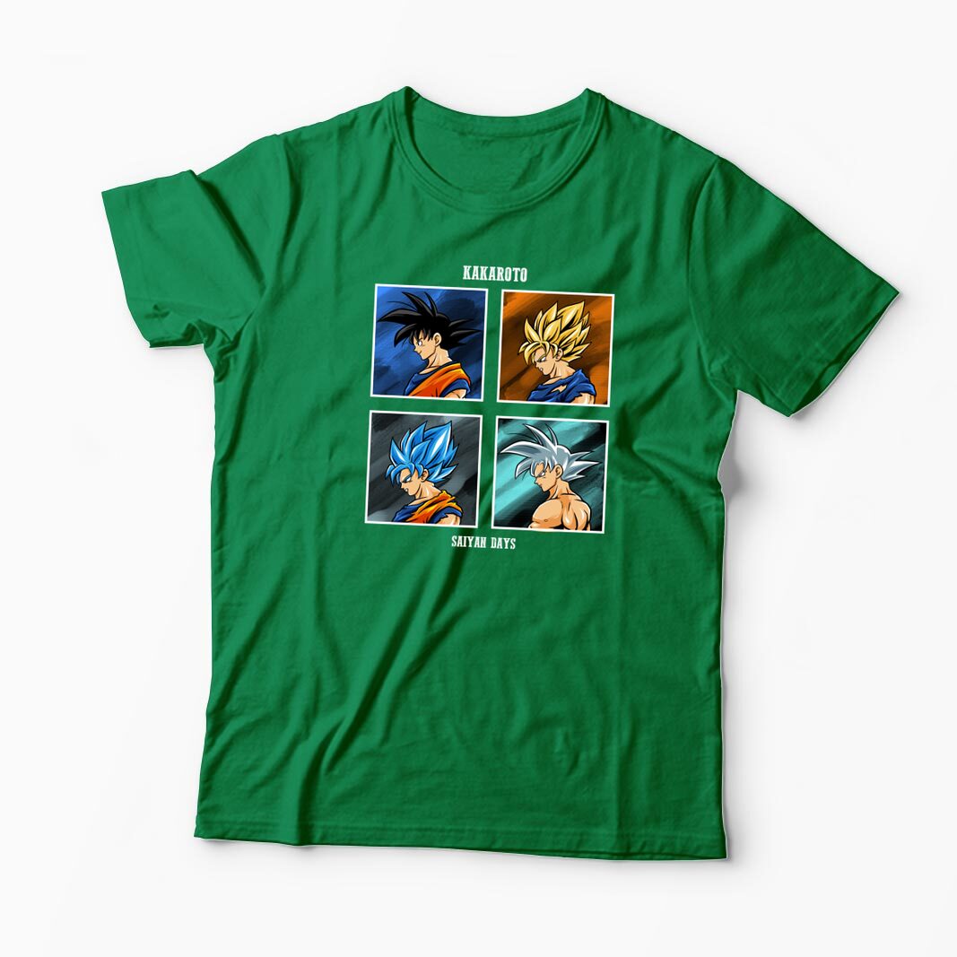 Tricou Personalizat Kakarot Saiyan Dragon Ball Z - Bărbați-Verde