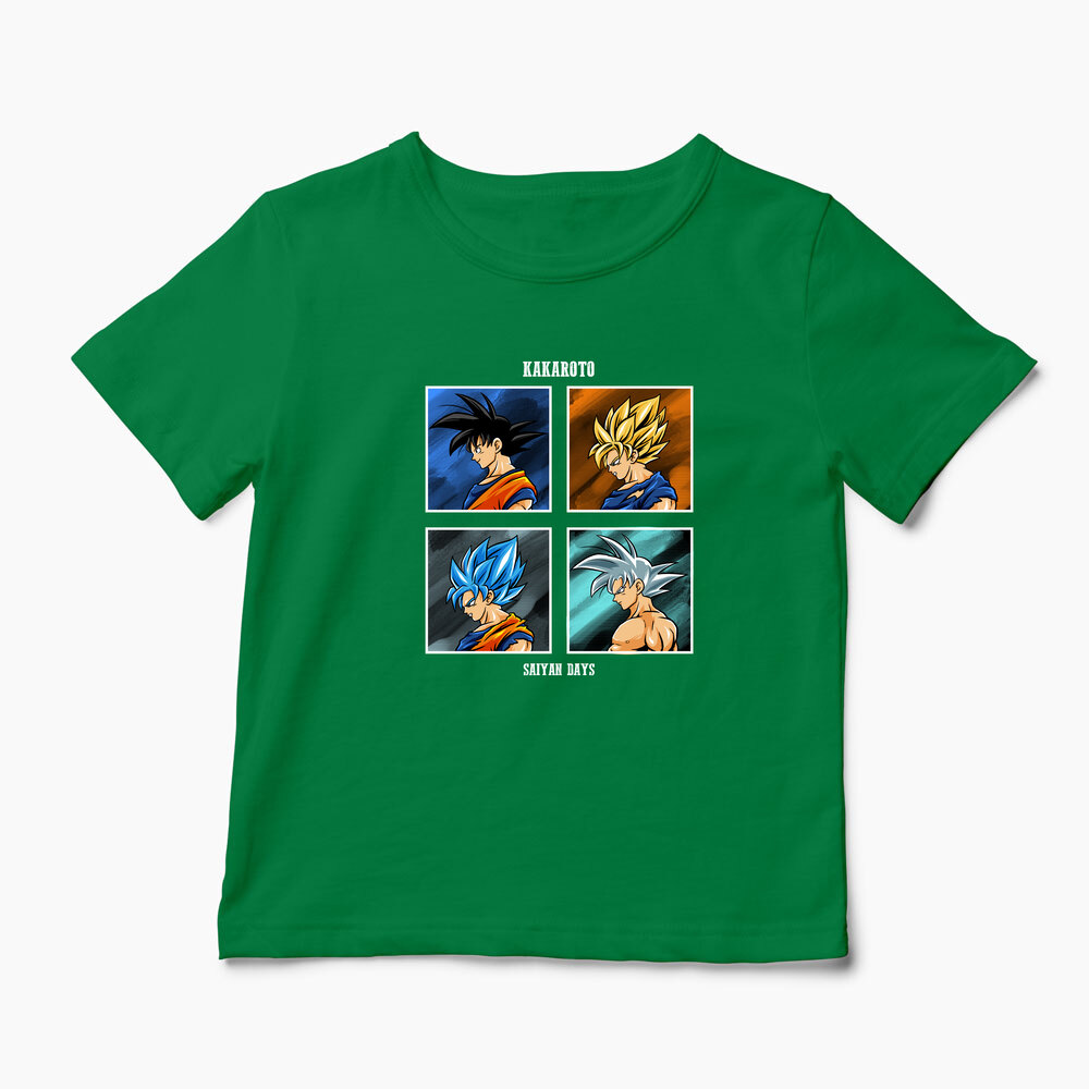Tricou Personalizat Kakarot Saiyan Dragon Ball Z - Copii-Verde
