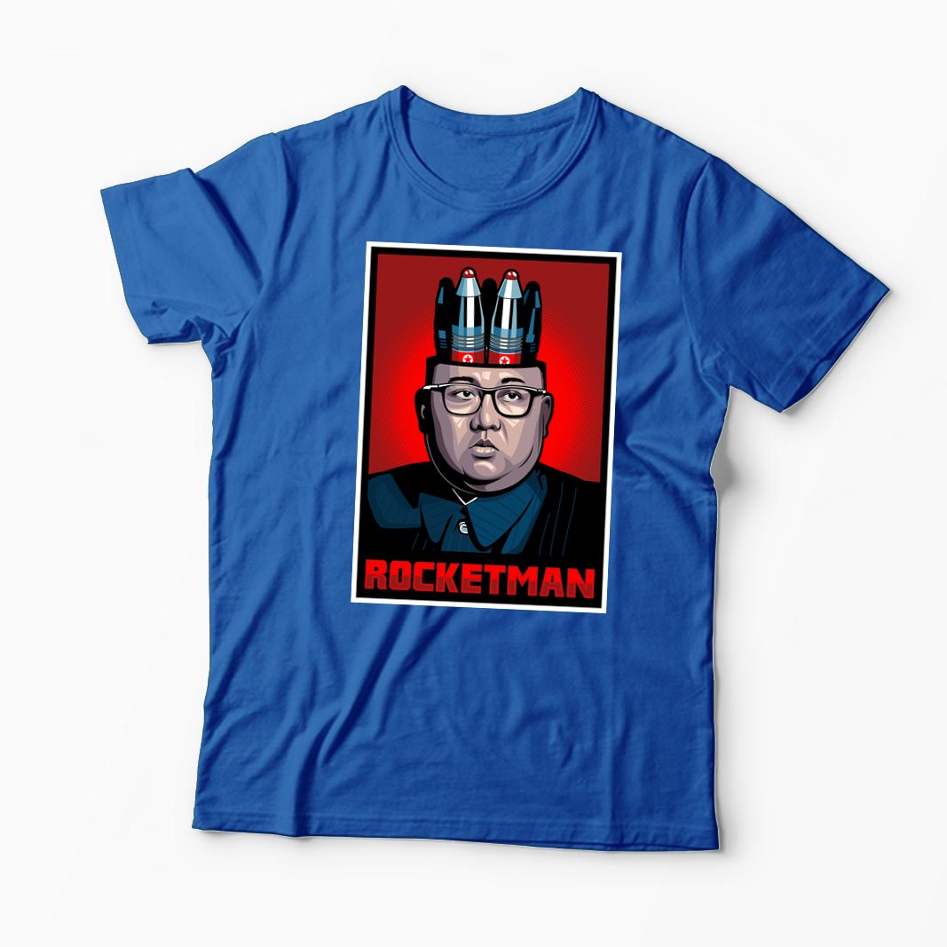 Tricou Personalizat Kim Jong-Un Rocketman - Bărbați-Albastru Regal