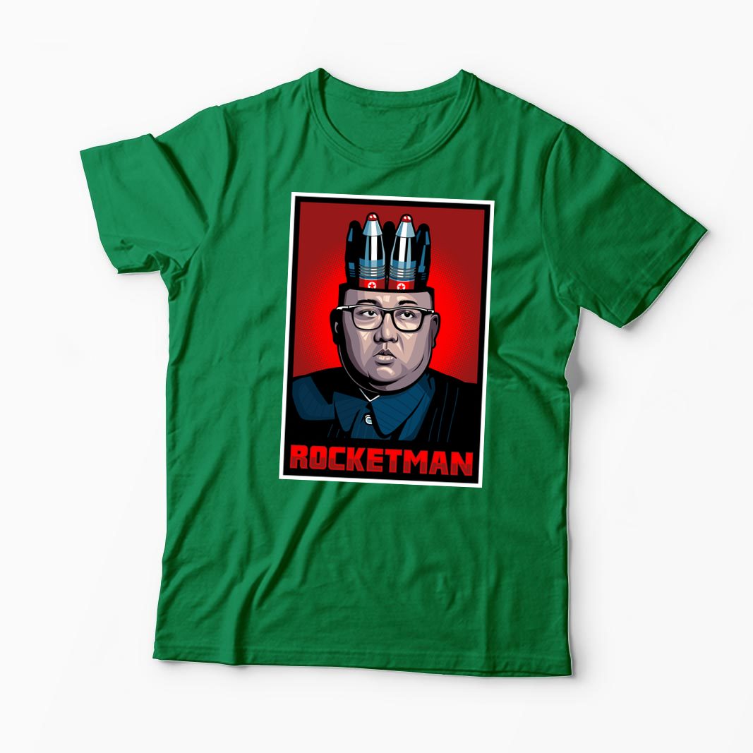 Tricou Personalizat Kim Jong-Un Rocketman - Bărbați-Verde