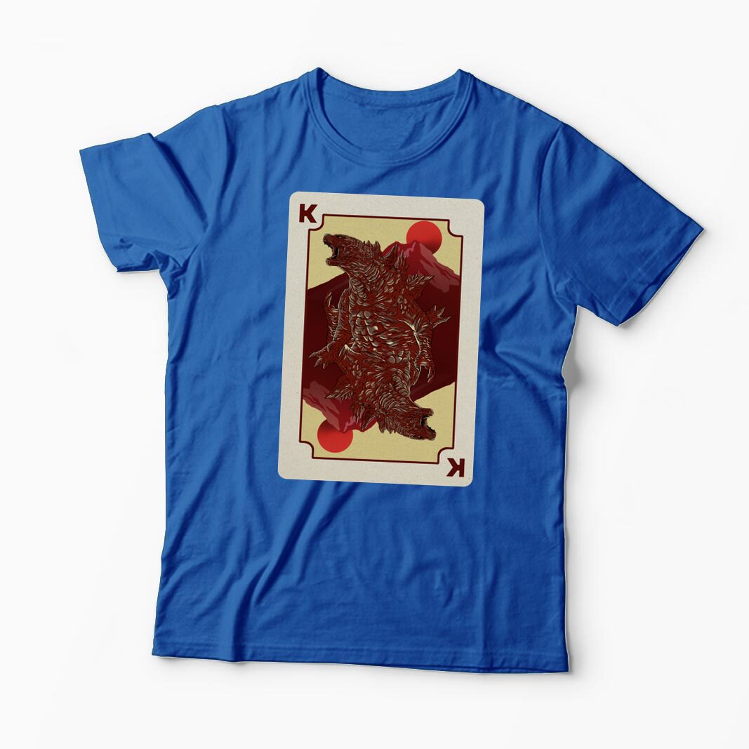 Tricou Personalizat King Card Godzilla Poker - Bărbați-Albastru Regal
