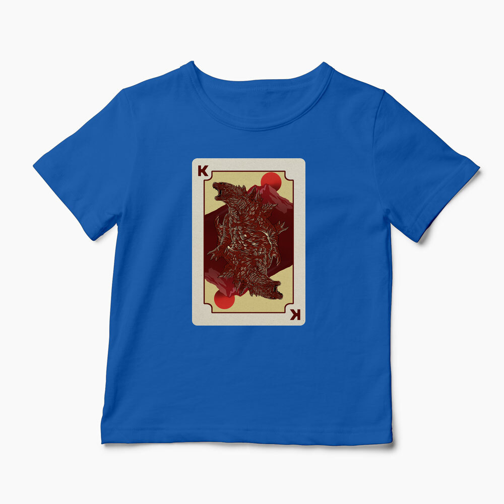 Tricou Personalizat King Card Godzilla Poker - Copii-Albastru Regal