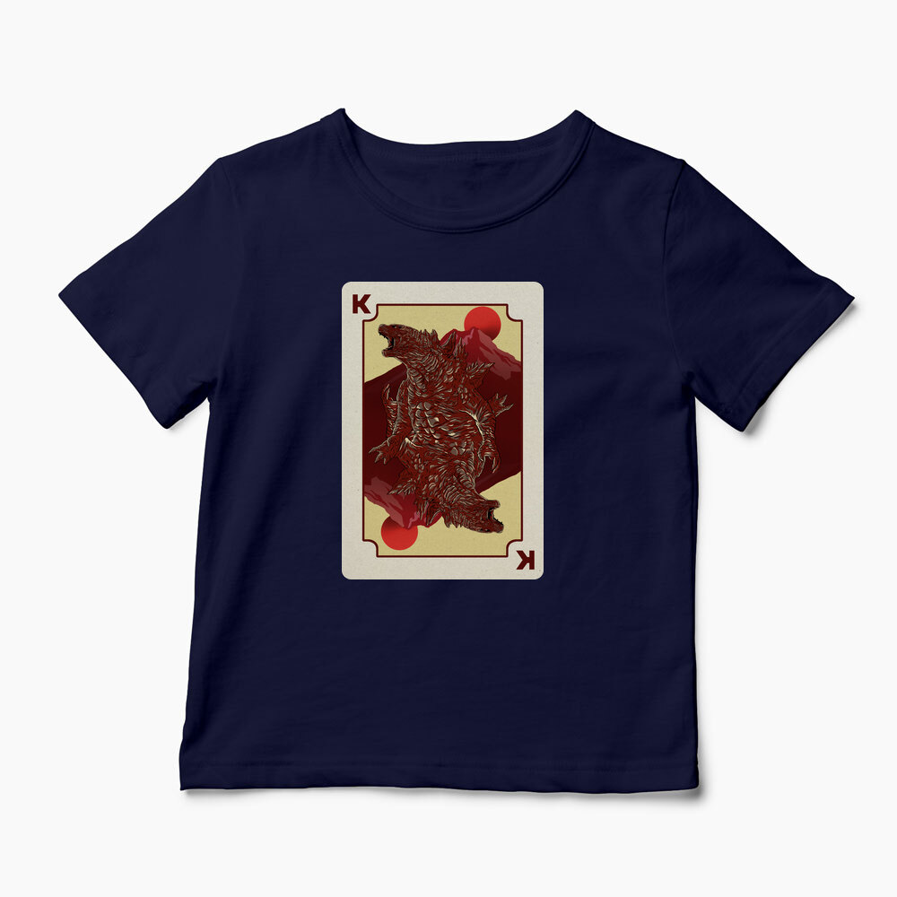 Tricou Personalizat King Card Godzilla Poker - Copii-Bleumarin