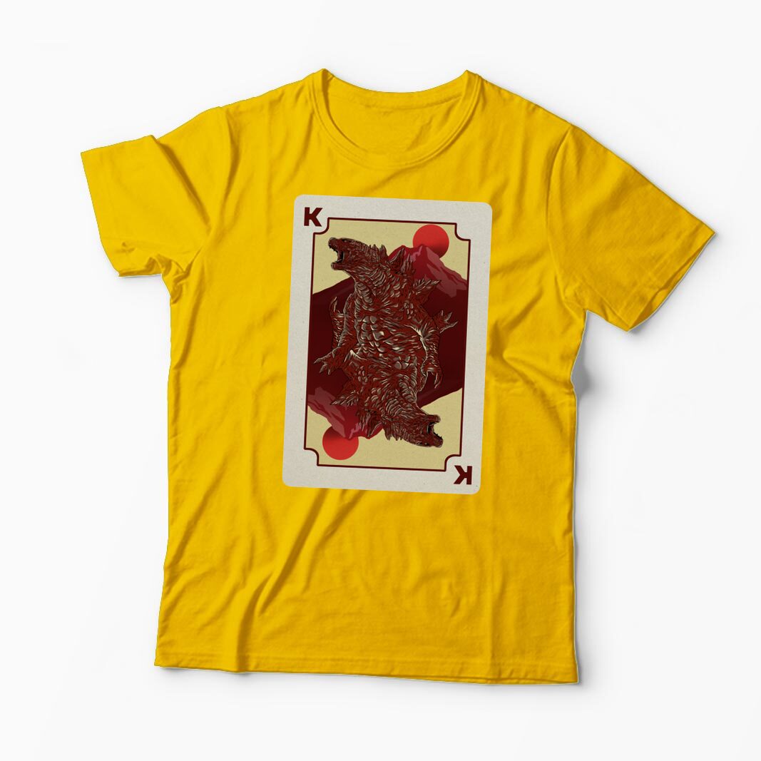 Tricou Personalizat King Card Godzilla Poker - Bărbați-Galben