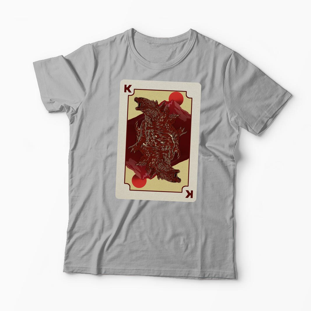 Tricou Personalizat King Card Godzilla Poker - Bărbați-Gri