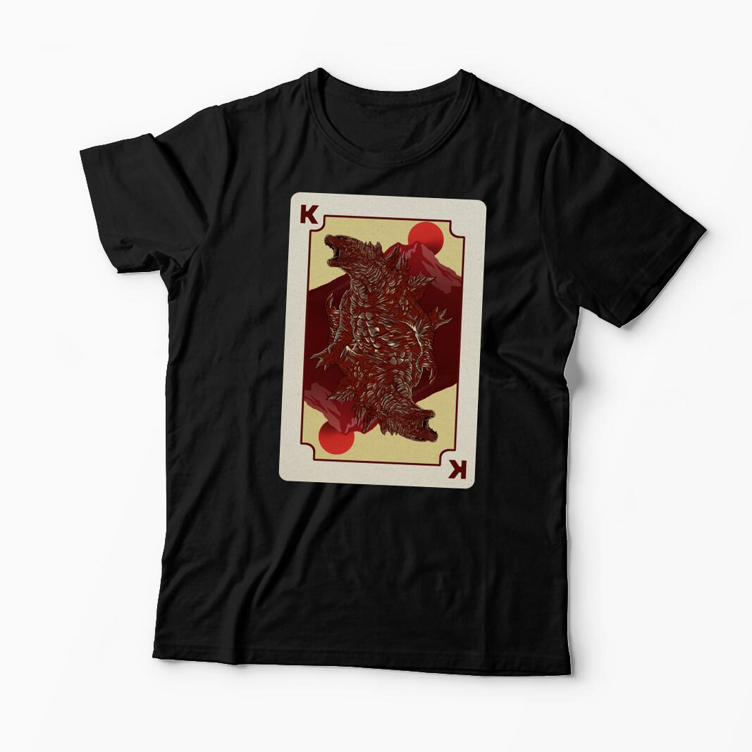 Tricou Personalizat King Card Godzilla Poker - Bărbați-Negru