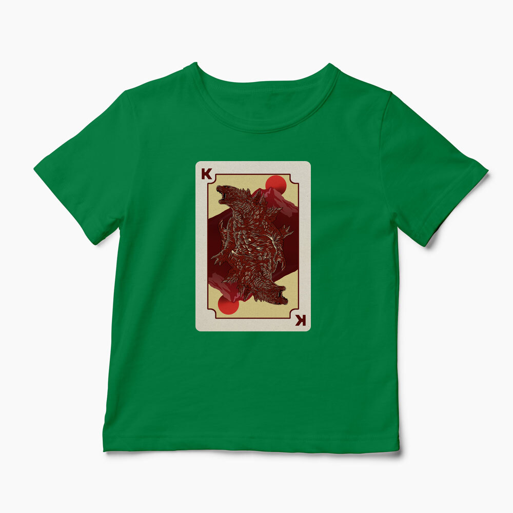 Tricou Personalizat King Card Godzilla Poker - Copii-Verde