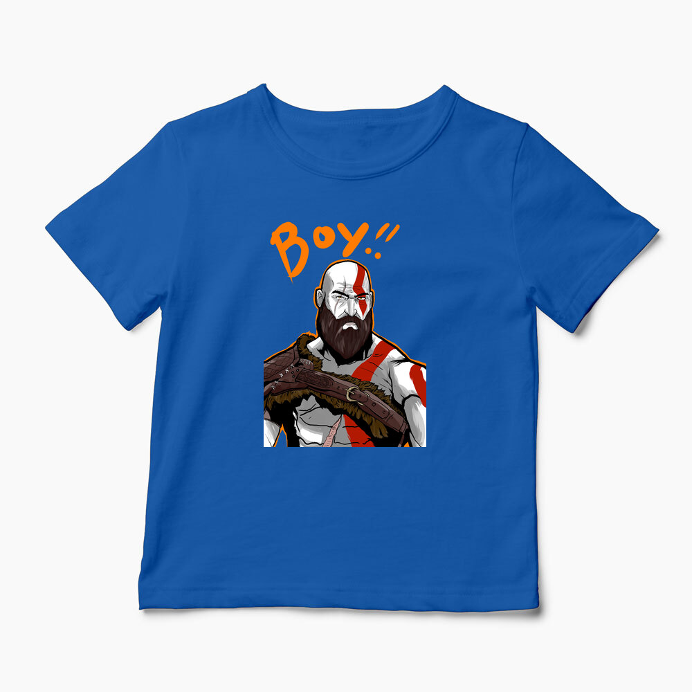 Tricou Personalizat Kratos BOY! - Copii-Albastru Regal