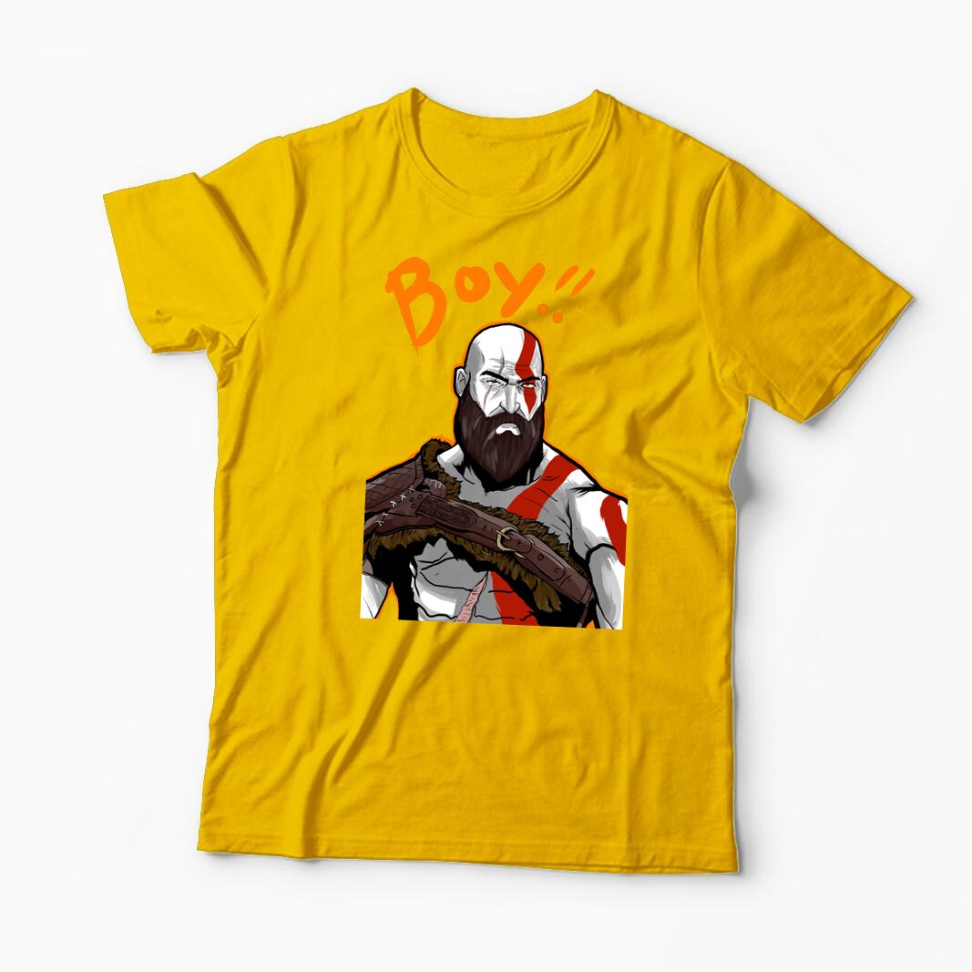 Tricou Personalizat Kratos BOY! - Bărbați-Galben