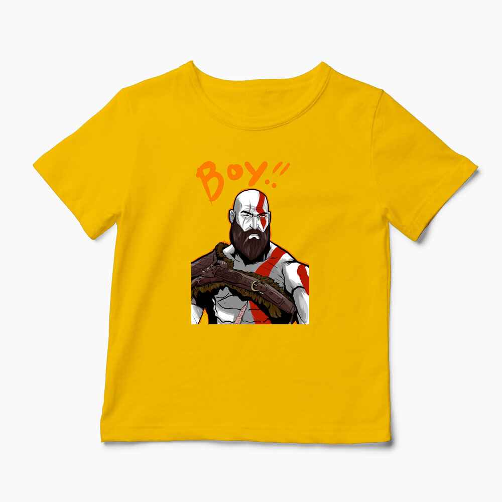 Tricou Personalizat Kratos BOY! - Copii-Galben