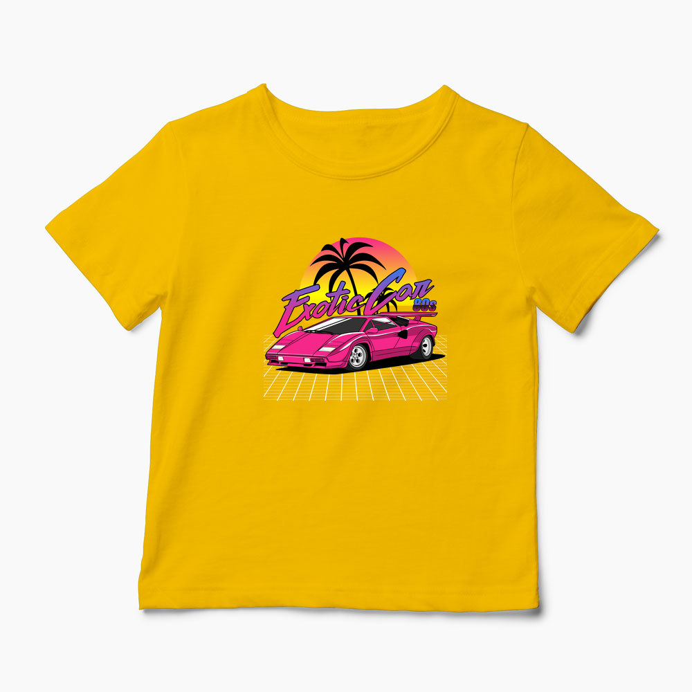 Tricou Personalizat Lamborghini Countach - Copii-Galben