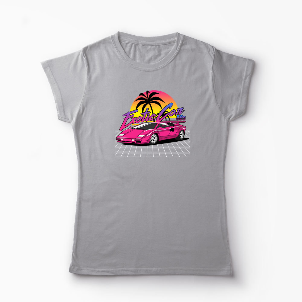 Tricou Personalizat Lamborghini Countach - Femei-Gri