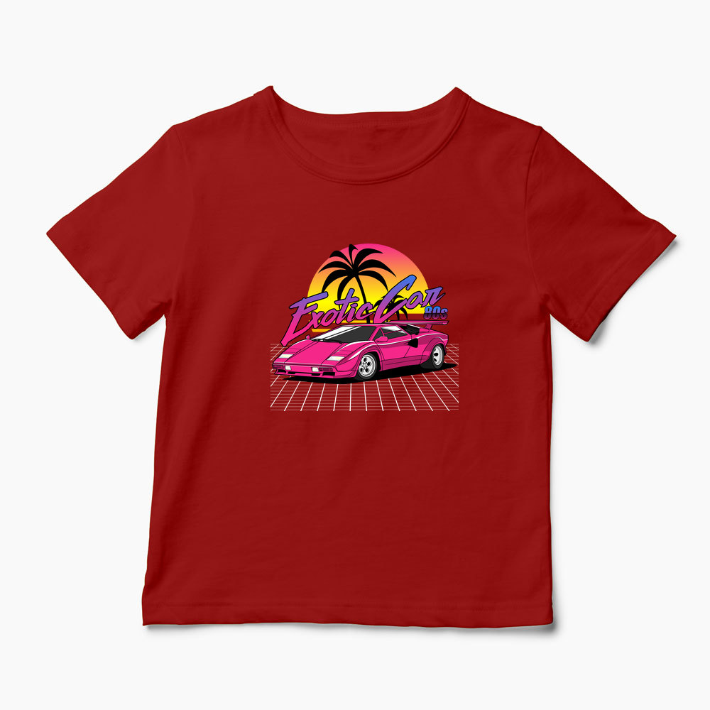 Tricou Personalizat Lamborghini Countach - Copii-Roșu