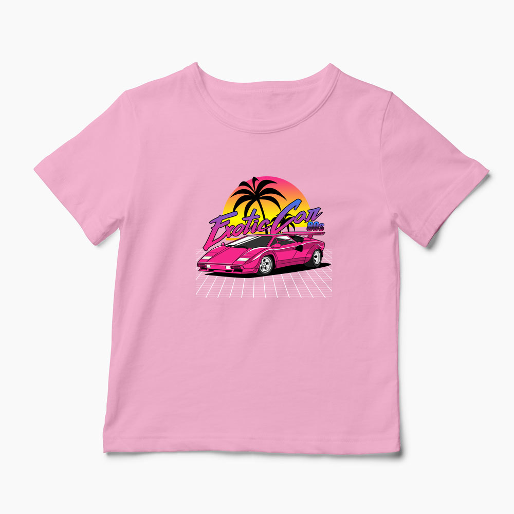 Tricou Personalizat Lamborghini Countach - Copii-Roz