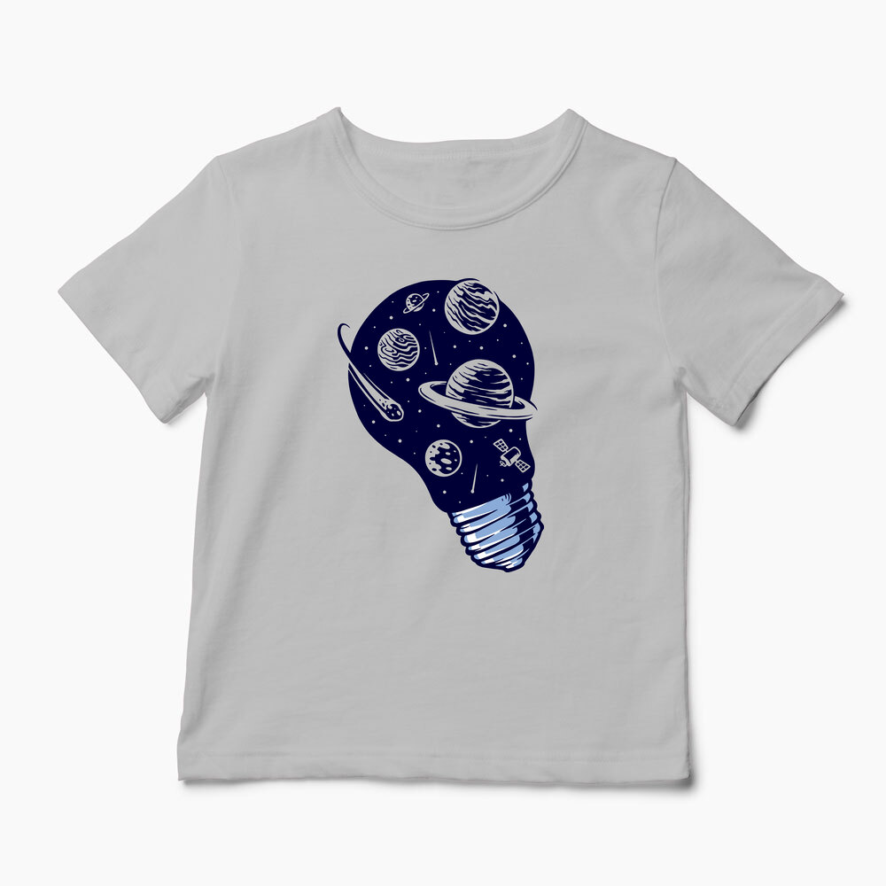 Tricou Personalizat Lumini Spațiale - Copii-Gri