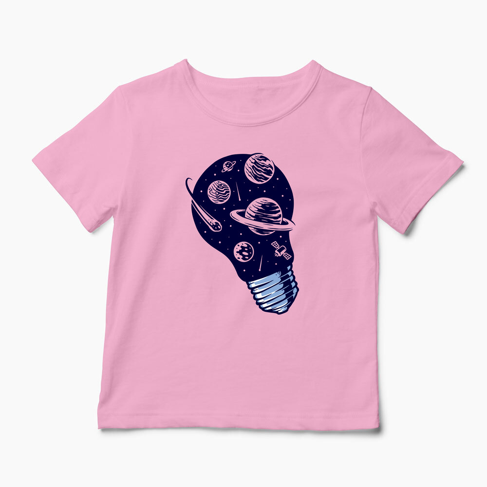 Tricou Personalizat Lumini Spațiale - Copii-Roz