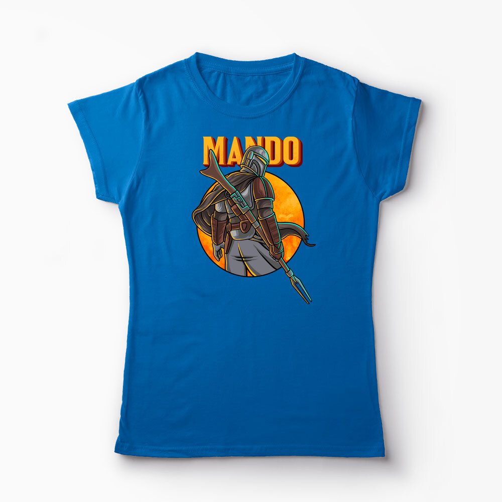 Tricou Personalizat Mando This is The Way - Femei-Albastru Regal