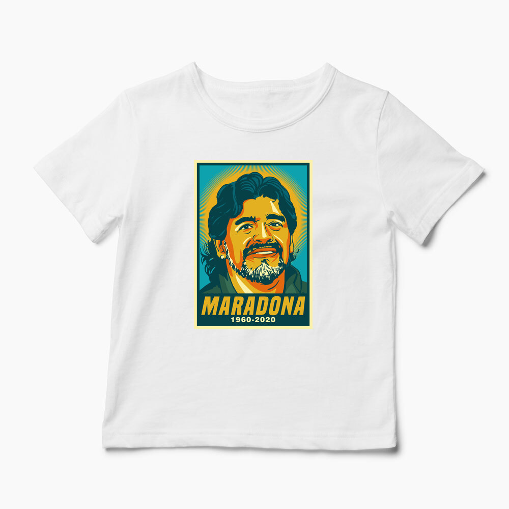 Tricou Personalizat Maradona RIP 1960-2020 - Copii-Alb