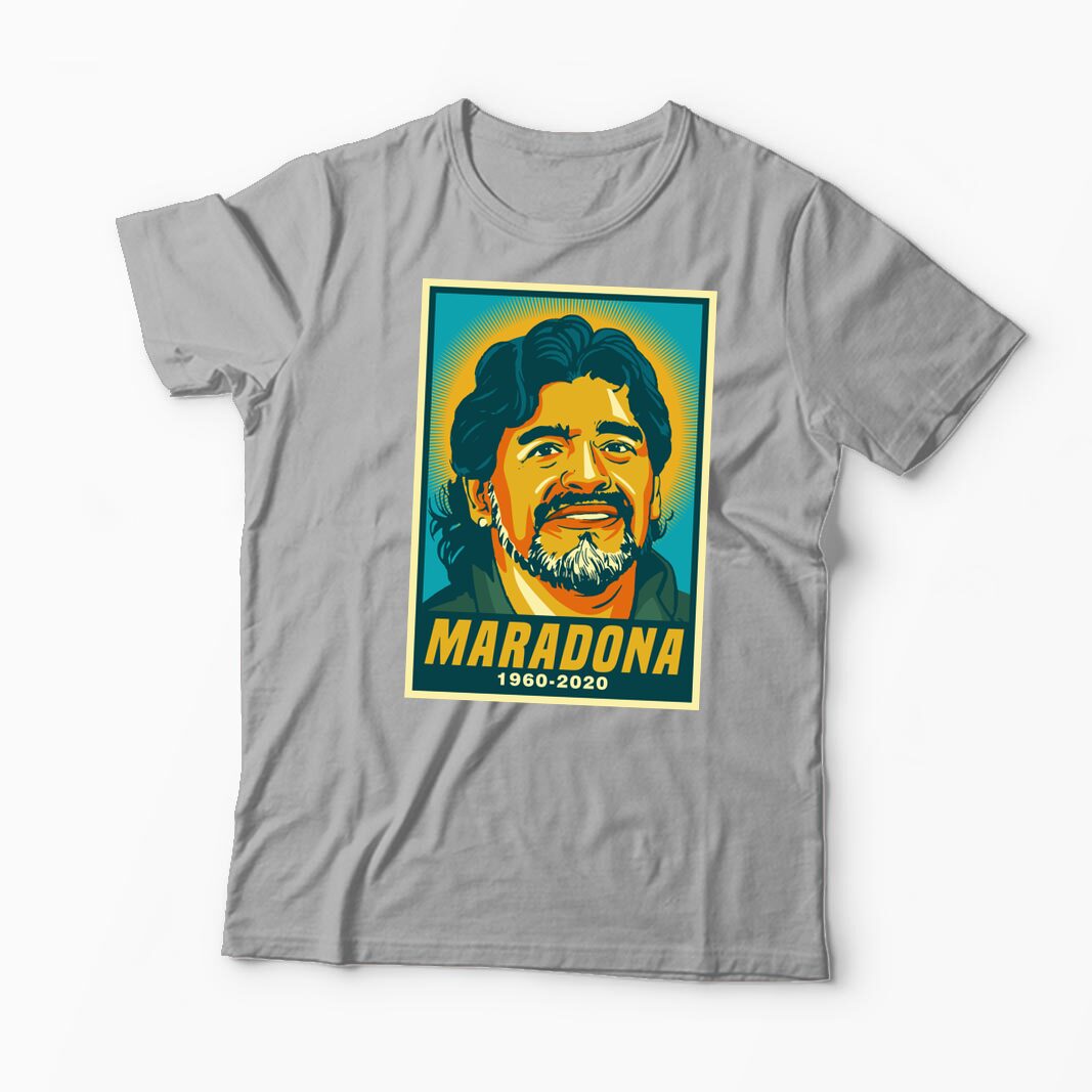 Tricou Personalizat Maradona RIP 1960-2020 - Bărbați-Gri