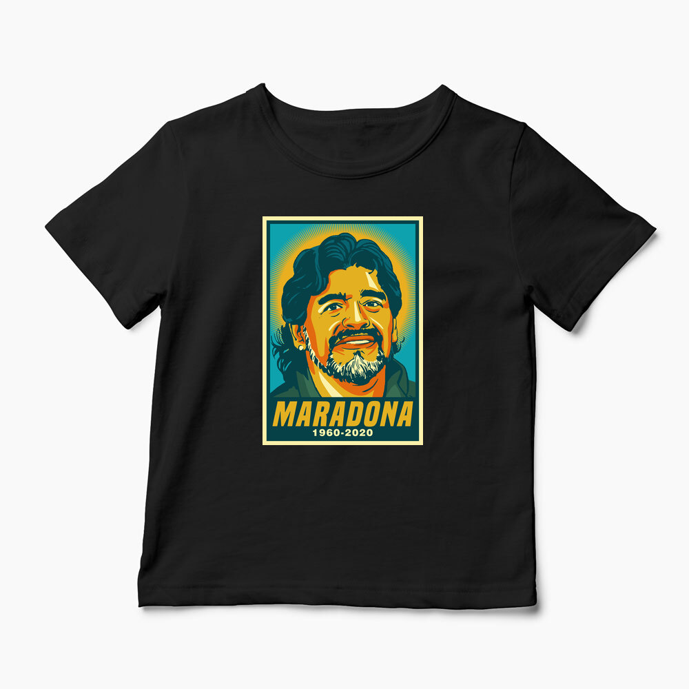 Tricou Personalizat Maradona RIP 1960-2020 - Copii-Negru
